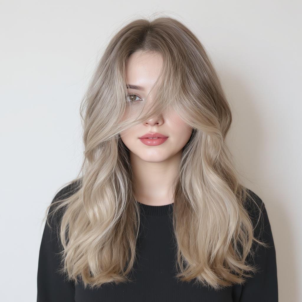 Cool Brown With Silver Highlights