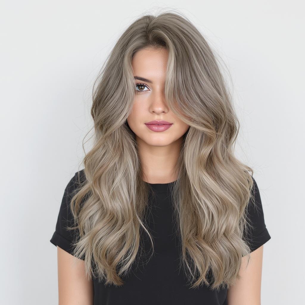 Cool Brown With Silver Highlights