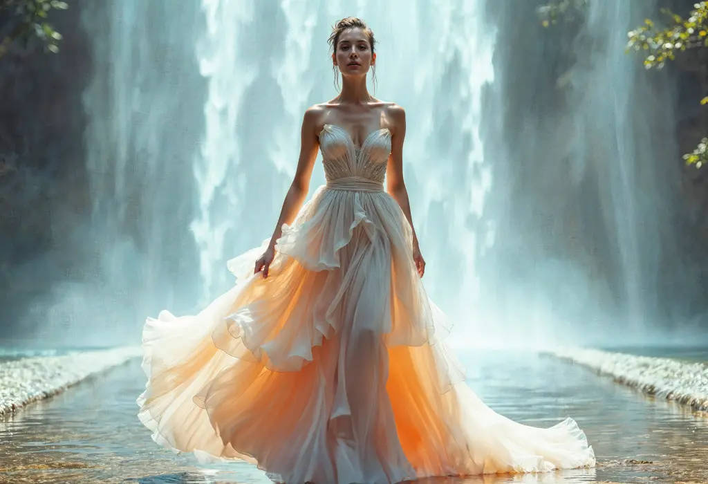 Bare Corset and Tiered skirt
