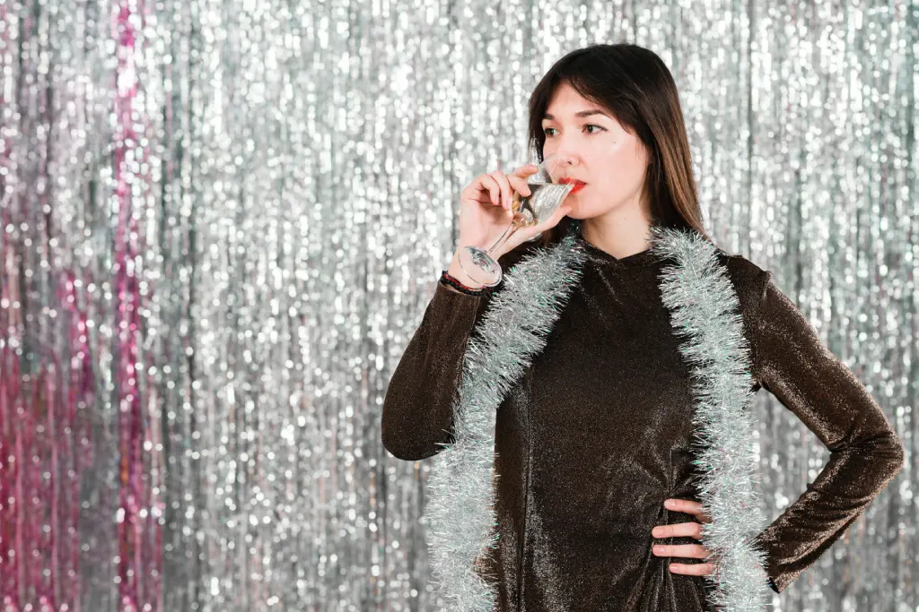 3. Evening Dinners black Sequin Wrap Dress