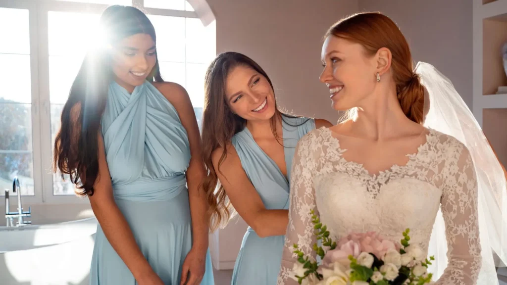 Organization with the Mother of the Bride